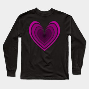 Rosy Heart (Dark Pink) Long Sleeve T-Shirt